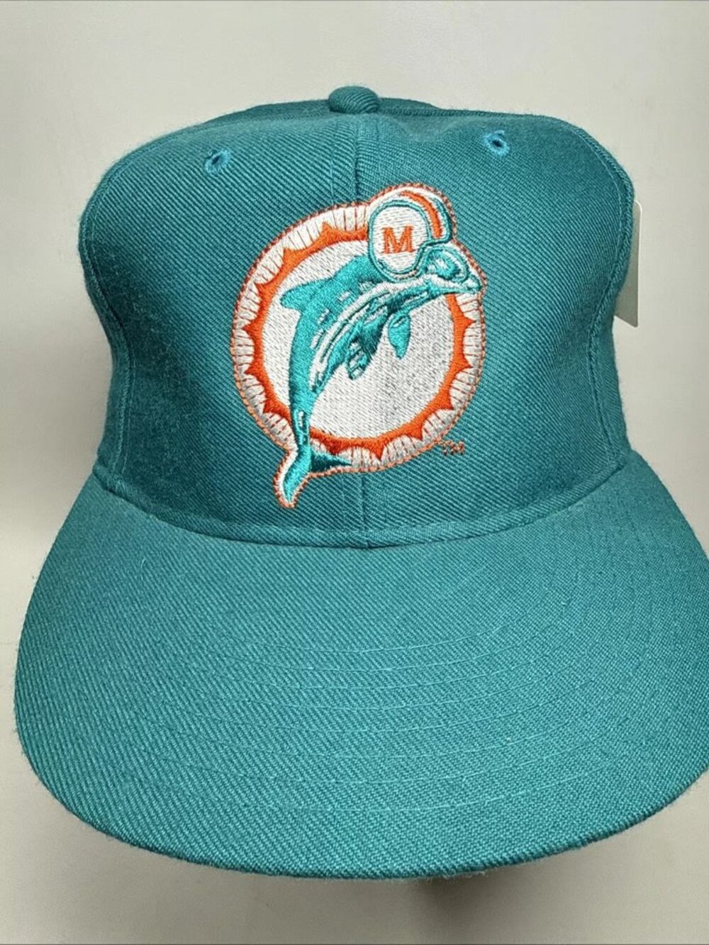 Vtg Team NFL Miami Dolphins New Era Pro Model Fitted Hat 7 3/8 Wool Blend NWT